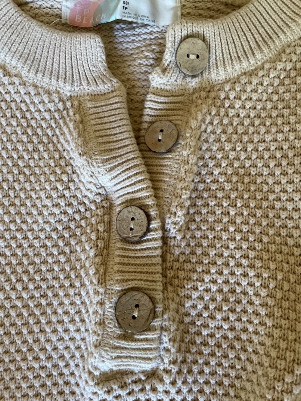 Free People Beach Hailee Sweater Set Cream Oatmeal Knit Hanley Top & Pants XS - Picture 5 of 14